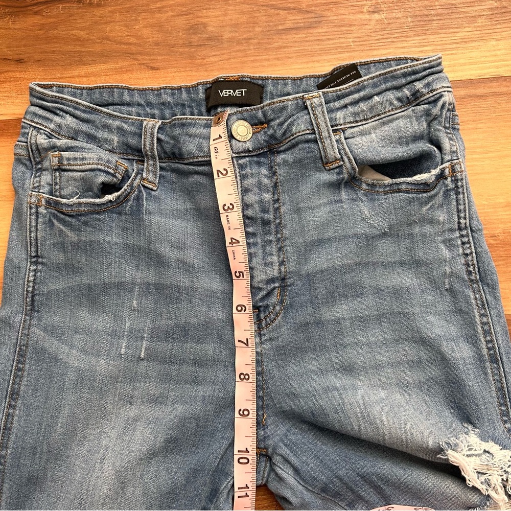 Vervet Womens Jeans mid rise distressed skinny jeans Charcoal Size 29 - Picture 6 of 16